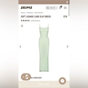 Skims Soft Lounge Slip Dress in Color Honeydew